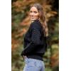 Aran Crafts Irish Soft Cable Knitted Crew Neck Unisex Sweater (100% Pure New Wool)(Solid Black)