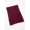 Aran Crafts Irish Soft Cable Knitted Trellis Pattern Scarf (100% Merino Wool)(Fushia)
