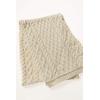 Aran Crafts Irish Soft Cable Knitted Trellis Pattern Scarf (100% Merino Wool)(Natural)