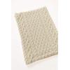 Aran Crafts Irish Soft Cable Knitted Trellis Pattern Scarf (100% Merino Wool)(Natural)