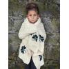 Aran Crafts Kid’s Cable Knit Shamrock Merino Wool Throw 30″x35″ (SHAM-Baby-NAT)
