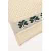 Aran Crafts Kid’s Cable Knit Shamrock Merino Wool Throw 30″x35″ (SHAM-Baby-NAT)