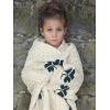 Aran Crafts Kid’s Cable Knit Shamrock Merino Wool Throw 30″x35″ (SHAM-Baby-NAT)