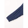 Aran Crafts Kid’s Irish Cable Knitted Crew Neck Sweater (100% Merino Wool)(Marl Blue)