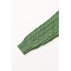 Aran Crafts Kid’s Irish Cable Knitted Hooded Zip Cardigan (100% Merino Wool)(Marl Green)