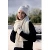Aran Crafts Leaf Design Aran Cable Scarf, 100% Pure Wool, Authentic & Traditional, Luxuriously Soft and Cozy, Made in Ireland
