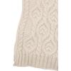 Aran Crafts Leaf Design Aran Cable Scarf, 100% Pure Wool, Authentic & Traditional, Luxuriously Soft and Cozy, Made in Ireland
