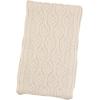 Aran Crafts Leaf Design Aran Cable Scarf, 100% Pure Wool, Authentic & Traditional, Luxuriously Soft and Cozy, Made in Ireland