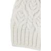 Aran Crafts Leaf Design Knit Pom Pom Hat, 100% Pure Wool, Authentic & Traditional, Luxuriously Soft and Cozy, Made in Ireland