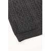 Aran Crafts Men’s Cable Knit Shoulder Detail Zipped Cardigan (100% Merino Wool)(Charcoal)