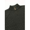 Aran Crafts Men’s Cable Knitted Half Zip Sweater (100% Super Soft Merino Wool)(Army Green)