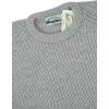Aran Crafts Men’s Fisherman Irish Rib Crew Neck Wool Sweater (100% Pure Wool)(Ash Grey)