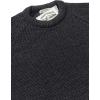 Aran Crafts Men’s Fisherman Irish Rib Crew Neck Wool Sweater (100% Pure Wool)(Charcoal)