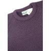 Aran Crafts Men’s Fisherman Irish Rib Crew Neck Wool Sweater (100% Pure Wool)(Damson)