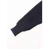 Aran Crafts Men’s Fisherman Irish Rib Crew Neck Wool Sweater (100% Pure Wool)(Navy)