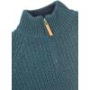 Aran Crafts Men’s Half Zip Rib Sweater, 100% Wool, Made in Ireland(Blackwatch)