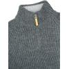 Aran Crafts Men’s Half Zip Rib Sweater, 100% Wool, Made in Ireland(Charcoal)