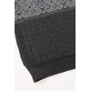 Aran Crafts Men’s Irish Cable Knit Half Zip Jacquard Sweater (100% Merino Wool)(Charcoal)