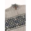 Aran Crafts Men’s Irish Cable Knit Wool Half Zip Jacquard Sweater (X4843-LG-OAT) Oatmeal