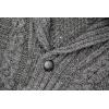 Aran Crafts Men’s Irish Cable Knitted Cardigan Sweater (100% Merino Wool)(Charcoal)