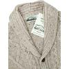 Aran Crafts Men’s Irish Cable Knitted Cardigan Sweater (100% Merino Wool)(Oatmeal)