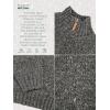 Aran Crafts Men’s Irish Cable Knitted Half Zip Sweater (100% Donegal Wool)(Charcoal)