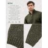 Aran Crafts Men’s Irish Cable Knitted Half Zip Sweater (100% Donegal Wool)(Forest Green)