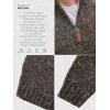 Aran Crafts Men’s Irish Cable Knitted Half Zip Sweater (100% Donegal Wool)(Graphite Brown)