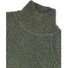 Aran Crafts Men’s Irish Cable Knitted Rib Roll Neck Sweater (100% Pure New Wool)(Dark Green)