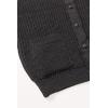 Aran Crafts Men’s Irish Cable Knitted Ribbed Shawl Cardigan (100% Merino Wool)(Charcoal)