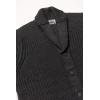 Aran Crafts Men’s Irish Cable Knitted Ribbed Shawl Cardigan (100% Merino Wool)(Charcoal)