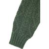 Aran Crafts Men’s Irish Cable Knitted Shawl Collar Sweater (100% Merino Wool)(Army Green)