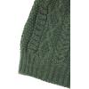 Aran Crafts Men’s Irish Cable Knitted Shawl Collar Sweater (100% Merino Wool)(Army Green)