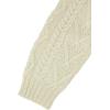 Aran Crafts Men’s Irish Cable Knitted Shawl Collar Sweater (100% Merino Wool)(Natural)