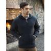 Aran Crafts Men’s Irish Cable Knitted Zip Hooded Cardigan (100% Merino Wool)(Sherwood)