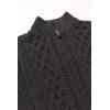 Aran Crafts Men’s Irish Soft Cable Knitted Zip Neck Jacket (100% Merino Wool)(Charcoal)