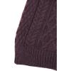 Aran Crafts Men’s Irish Soft Cable Knitted Zip Neck Jacket (100% Merino Wool)(Damson)
