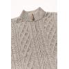 Aran Crafts Men’s Irish Soft Cable Knitted Zip Neck Jacket (100% Merino Wool)(Oatmeal)