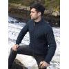 Aran Crafts Men’s Irish Soft Cable Knitted Zip Neck Jacket (100% Merino Wool)(Sherwood)