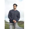 Aran Crafts Mens Norwegian Sweater, 100% Wool, Made in Ireland(Navy/White)