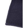 Aran Crafts Mens Plain Curl Neck Long Sleeve Sweater (100% Wool)(Navy)