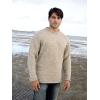 Aran Crafts Mens Plain Curl Neck Long Sleeve Sweater (100% Wool)(Skiddaw)