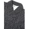 Aran Crafts Men’s Soft Irish Cable Knit Shawl Collar Sweater (100% Merino Wool)(Charcoal Marl)