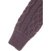 Aran Crafts Men’s Soft Irish Cable Knit Shawl Collar Sweater (100% Merino Wool)(Damson)