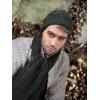 Aran Crafts One Size Irish Cable Knitted Honeycomb Hat (100% Merino Wool)(Army Green)