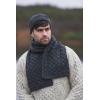 Aran Crafts One Size Irish Cable Knitted Honeycomb Hat (100% Merino Wool)(Charcoal)