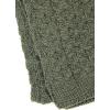 Aran Crafts One Size Irish Cable Knitted Honeycomb Scarf (100% Merino Wool)(Army Green)