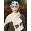 Aran Crafts One Size Irish Soft Cable Knitted Shamrock Hat (100% Merino Wool)