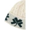 Aran Crafts One Size Irish Soft Cable Knitted Shamrock Hat (100% Merino Wool)