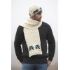 Aran Crafts One Size Irish Soft Cable Knitted Shamrock Hat (100% Merino Wool)
